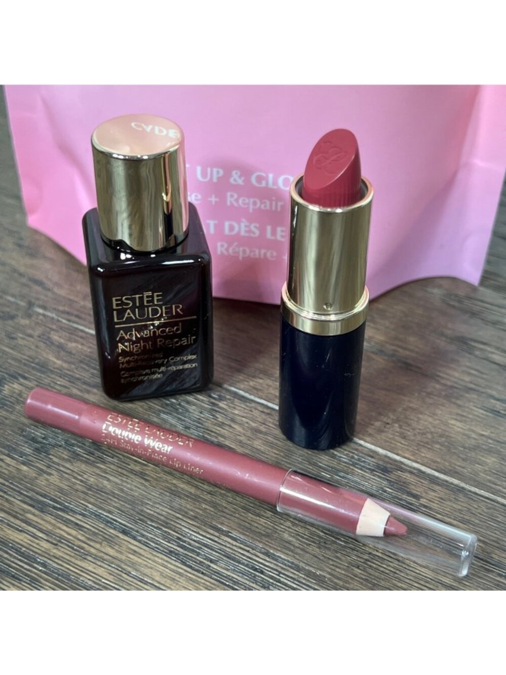 ESTEE LAUDER Pure Color Lipstick Lip Liner & Advanced Night Repair Serum NIB